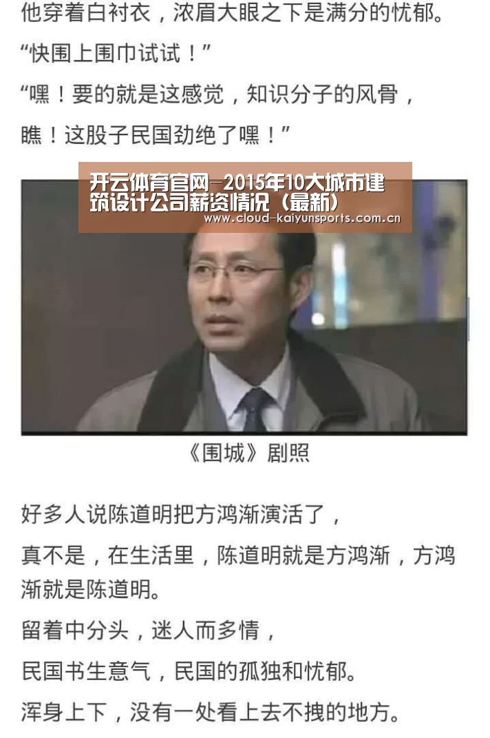 开云体育官网-2015年10大城市建筑设计公司薪资情况(最新)(图3) 开云体育首页